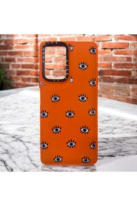 Xiaomi Redmi Note 10 Pro Turuncu Göz İçi Kadife Baskılı Kılıf