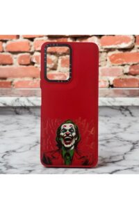 Xiaomi Redmi Note 12 4G Kırmızı Gülen Figür İçi Kadife Baskılı Kılıf