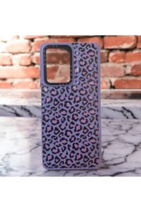 Xiaomi Redmi Note 12 4G Lila Leopar İçi Kadife Baskılı Kılıf